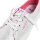Pepe Jeans – Kenton PGS300007-934 – Sneakers metalizadas de lona con cordones - Niña