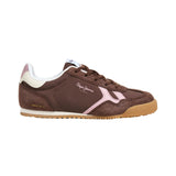 Pepe Jeans - Vinnie Retro PGS400022-884 - Sneakers marrones de perfil plano con cierre de cordones - Niña