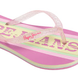 Pepe Jeans - PGS700005-357 – Chanclas rosas de tiras con purpurina - Niña