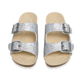 Pepe Jeans - PGS80007-934 – Sandalias plateadas anatómicas con purpurina - Niña