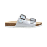 Pepe Jeans - PGS80007-934 – Sandalias plateadas anatómicas con purpurina - Niña