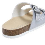 Pepe Jeans - PGS80007-934 – Sandalias plateadas anatómicas con purpurina - Niña