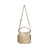 Pepe Jeans – Tyler Script PL0300110099 – Bolso bucket dorado con efecto piel con bandolera de quita y pon