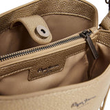 Pepe Jeans – Tyler Script PL0300110099 – Bolso bucket dorado con efecto piel con bandolera de quita y pon