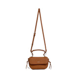Pepe Jeans – Ambra Script PL0300112869 – Bolso bandolera marrón de efecto piel con solapa (22x8x15,5 cm)