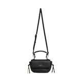 Pepe Jeans – Ambra Script PL0300112999 – Bolso bandolera negra de efecto piel con solapa (22x8x15,5 cm)