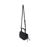 Pepe Jeans – Ambra Script PL0300112999 – Bolso bandolera negra de efecto piel con solapa (22x8x15,5 cm)