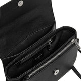 Pepe Jeans – Ambra Script PL0300112999 – Bolso bandolera negra de efecto piel con solapa (22x8x15,5 cm)