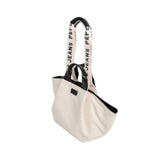 Pepe Jeans – Aria Merit PL0300133847 – Bolso shopper beige con logo en relieve y cremallera