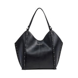 Pepe Jeans – Teleri PL0300167999 – Bolso tote negro con cierre magnético, doble asa y remaches decorativos (9×32×38 cm)