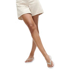 FitFlop – Iqushion Sparkle R08-194 – Chanclas flipflop blancas con adorno de microcristales - Mujer