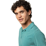 S24030556-Polo Garment azul océano Scotta para hombre
