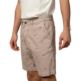 S24120172-Bermuda con logos Steve beige Scotta para hombre