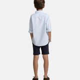 Silbon - S263020302553 – Bermudas azul marino de algodón con corte regular y cintura ajustable - Niño