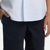 Silbon - S263020302553 – Bermudas azul marino de algodón con corte regular y cintura ajustable - Niño