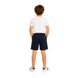 Silbon - S263020302558 – Bermudas azul marino de algodón con cintura elástica y corte regular - Niño