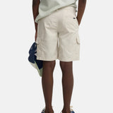 Silbon - S263020303555 – Bermudas cargo de corte regular color piedra - Niño