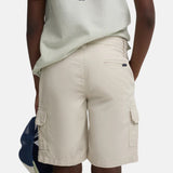 Silbon - S263020303555 – Bermudas cargo de corte regular color piedra - Niño
