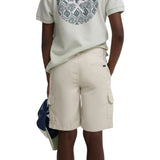 Silbon - S263020303555 – Bermudas cargo de corte regular color piedra - Niño