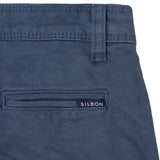 Silbon - S263020303557 – Bermudas azules cargo de corte regular con cintura ajustable - Niño