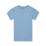 Silbon - S263020402525 – Camiseta azul de manga corta 100% algodón con dibujo en la espalda - Niño