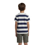 Silbon - S263020402526 – Camiseta de manga corta con estampado de rayas anchas - Niño