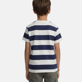 Silbon - S263020402526 – Camiseta de manga corta con estampado de rayas anchas - Niño
