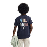 Silbon - S263020402539 – Camiseta azul marino de manga corta con dibujo en la espalda - Niño