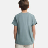 Silbon - S263020403529 – Camiseta verde de manga corta 100% algodón - Niño