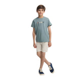 Silbon - S263020403529 – Camiseta verde de manga corta 100% algodón - Niño