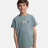 Silbon - S263020403529 – Camiseta verde de manga corta 100% algodón - Niño
