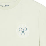 Silbon - S263020403537 – Camiseta verde claro de manga corta con dibujo en la espalda - Niño