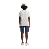 Silbon - S263020404542 – Camiseta 100% algodón de corte regular con estampado de rayas amarillas - Niño