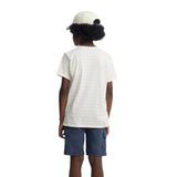 Silbon - S263020404542 – Camiseta 100% algodón de corte regular con estampado de rayas amarillas - Niño