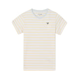 Silbon - S263020404542 – Camiseta 100% algodón de corte regular con estampado de rayas amarillas - Niño