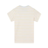 Silbon - S263020404542 – Camiseta 100% algodón de corte regular con estampado de rayas amarillas - Niño
