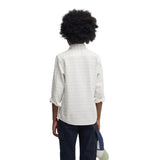 Silbon - S263020507584 – Camisa 100% lino de manga larga con estampado de rayas - Niño