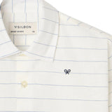 Silbon - S263020507584 – Camisa 100% lino de manga larga con estampado de rayas - Niño