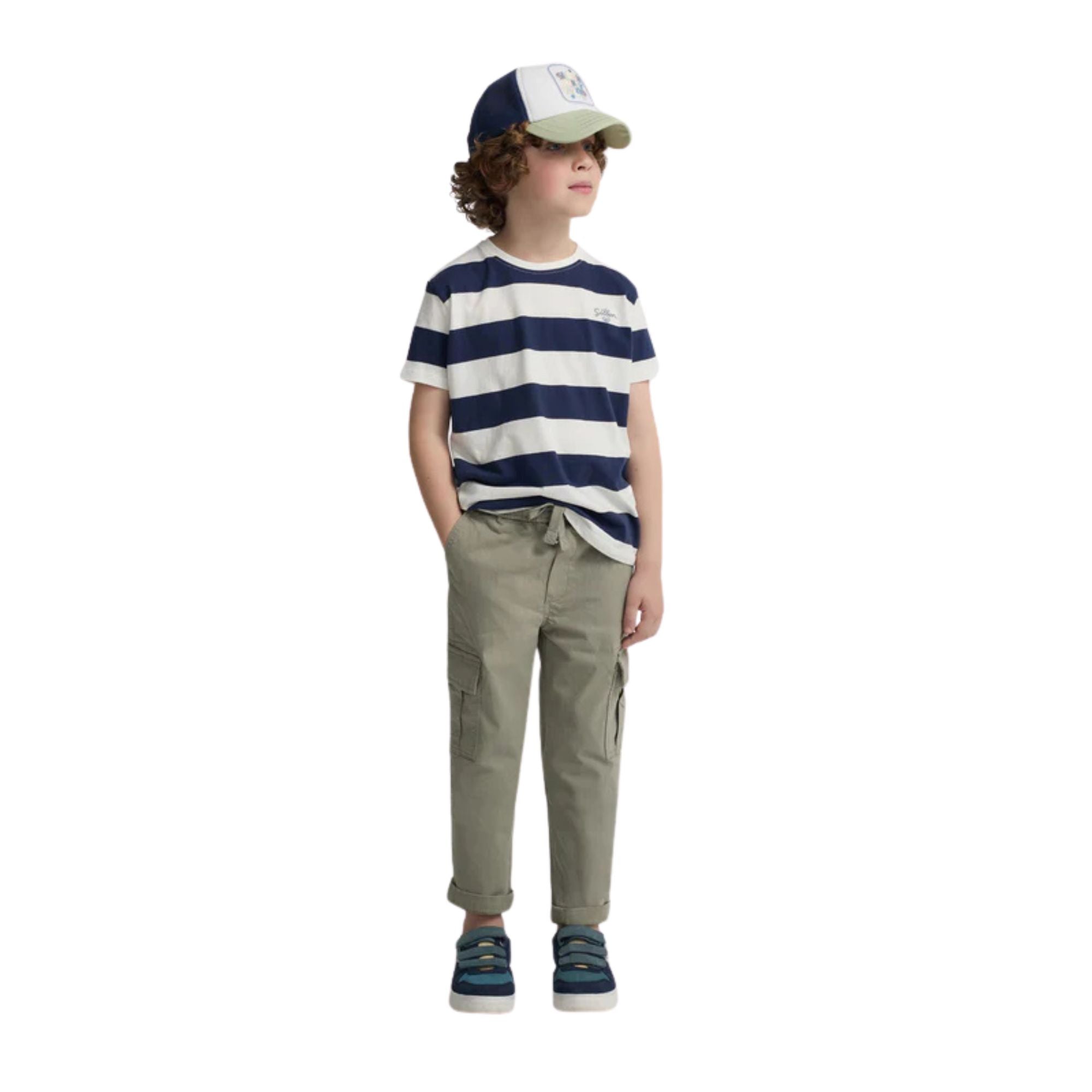 Pantalón cargo verde niño Silbon cómodo y casual Konestilochic