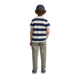 Silbon - S263020903549 – Pantalones verdes cargo de algodón con cintura ajustable - Niño