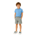 Polo azul niño Silbon algodón manga corta clásico Konestilochic
