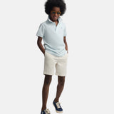 Silbon - S263021002508 – Polo azul claro de manga corta 100% algodón con estampado trasero - Niño