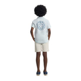 Silbon - S263021002508 – Polo azul claro de manga corta 100% algodón con estampado trasero - Niño