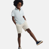 Silbon - S263021002508 – Polo azul claro de manga corta 100% algodón con estampado trasero - Niño