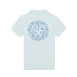 Silbon - S263021002508 – Polo azul claro de manga corta 100% algodón con estampado trasero - Niño