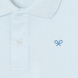 Silbon - S263021002508 – Polo azul claro de manga corta 100% algodón con estampado trasero - Niño