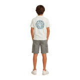 Silbon - S263021003509 – Polo verde 100% algodón de manga corta con estampado en la espalda - Niño