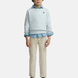 Silbon – S263021102636 – Sudadera azul 100% algodón con dibujo en la espalda y puños elásticos - Niño