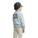 Silbon – S263021102636 – Sudadera azul 100% algodón con dibujo en la espalda y puños elásticos - Niño