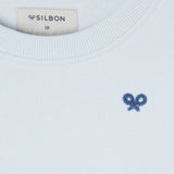 Silbon – S263021102636 – Sudadera azul 100% algodón con dibujo en la espalda y puños elásticos - Niño